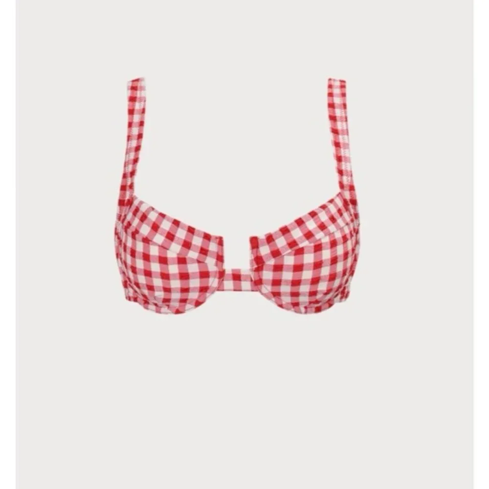 Berlook Two Piece RED White Push Up Bikini Swimsuit Size M NWT NEW W Bag